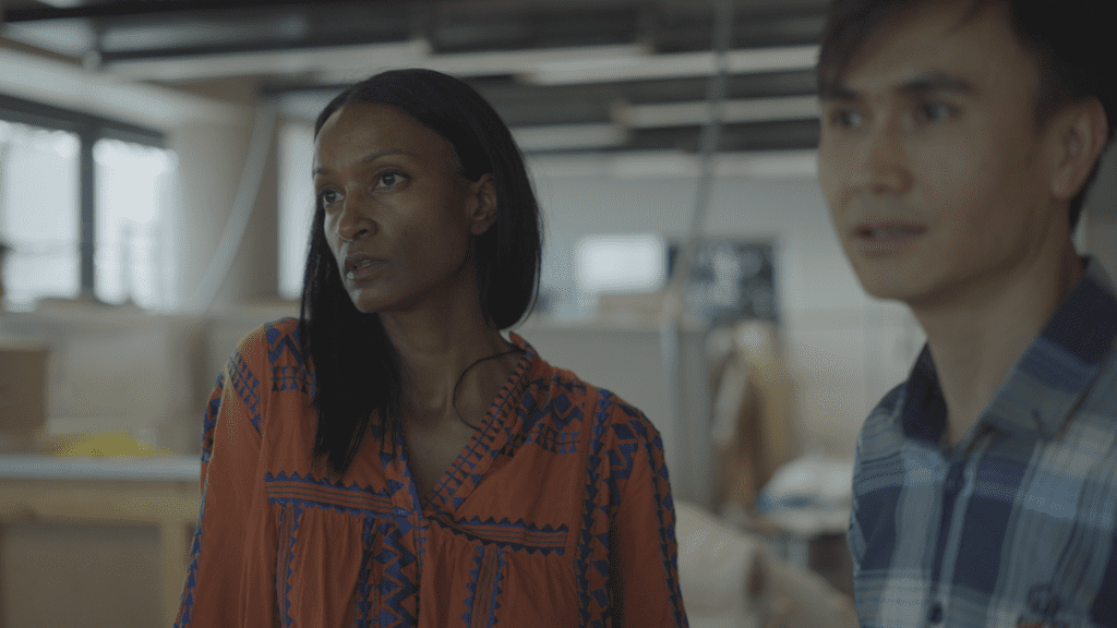 Founder of Espero Atelier, Maya Persaud looks out.